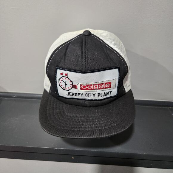 VTG Colgate Jersey City Plant Toothpaste Trucker Mesh Snapback Hat Cap - Picture 5 of 15